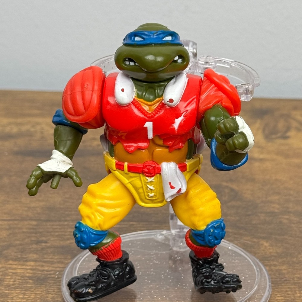 Vintage T.D. Tossin' Leo 1991 Teenage Mutant Ninja Turtles TMNT Action‎ Figure